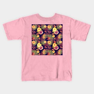 Spring Mandalas and Roses Bright Garden Kids T-Shirt